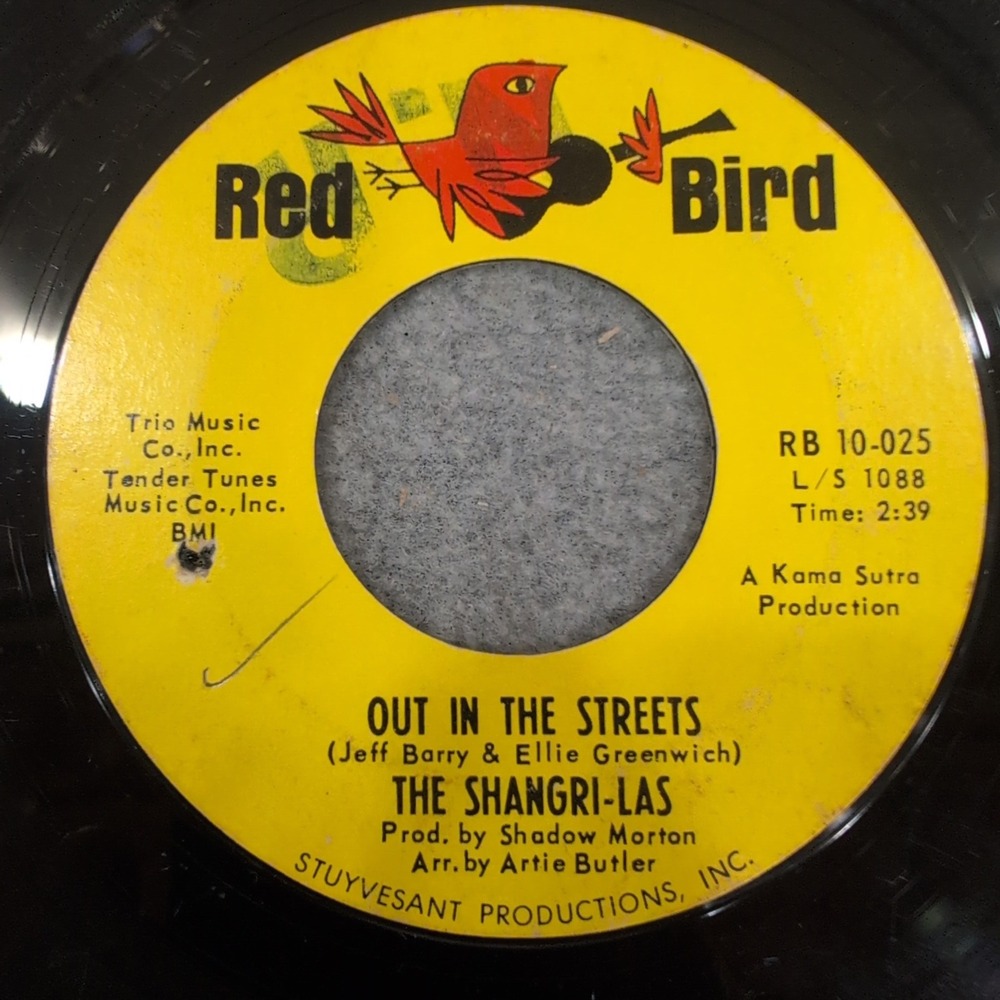 The Shangri-Las Out In The Streets The Boy Red‎ Bird RB 10-025 45 RPM Vinyl - Picture 2 of 4